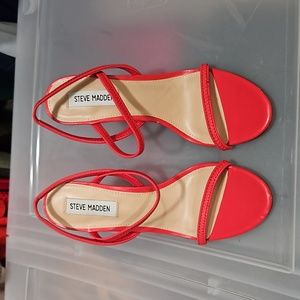 Steve Madden Gabriella 8M Red Leather Dress Sandal Used